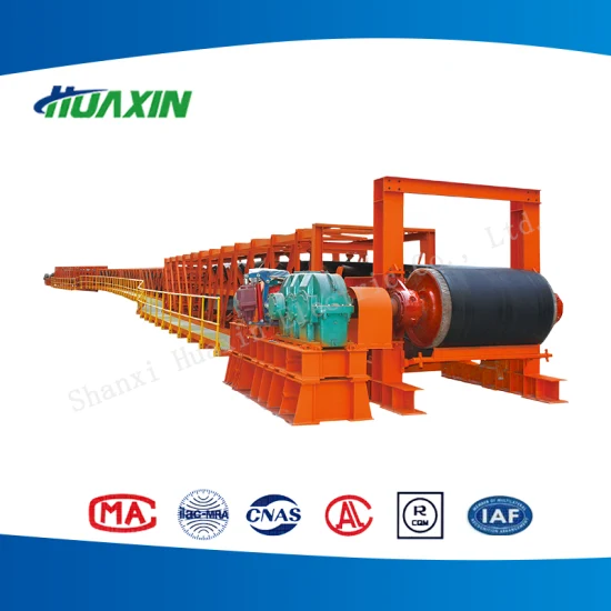 Long Overhead Fixed Incline Belt Conveyor with High Safety System and Low Price for Material Handling Equipment, Cement, Mining and Construction Machinery